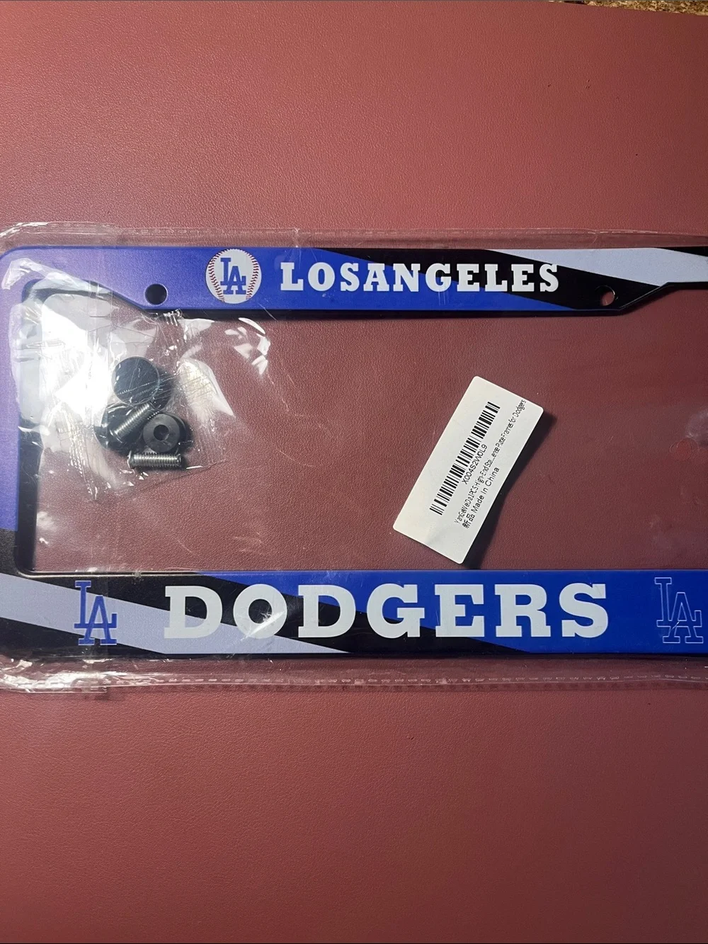 Los Angeles Dodgers Blue Metal License Plate Frame